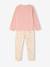 Pack of 2 girls' long-sleeved pyjamas rose 