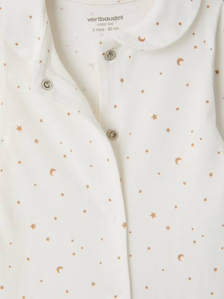 Pack of 2 organic cotton baby pyjamas rose 