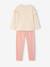 Pack of 2 girls' long-sleeved pyjamas rose 