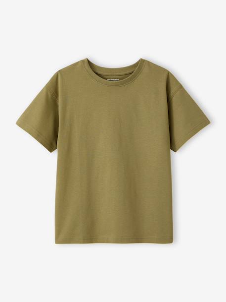 Pack of 3 plain boys' t-shirts - BASICS olive+sky blue 