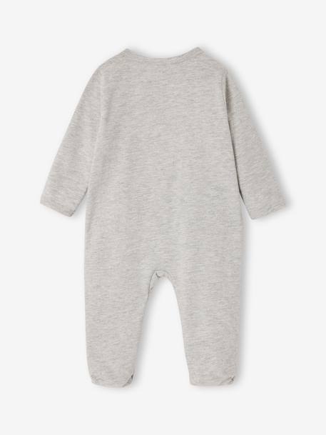 Pack of 2 newborn baby sleepsuits pyjamas marl grey 