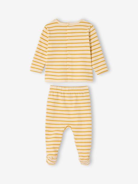 Pack of 2 boys' organic cotton pyjamas yellow 