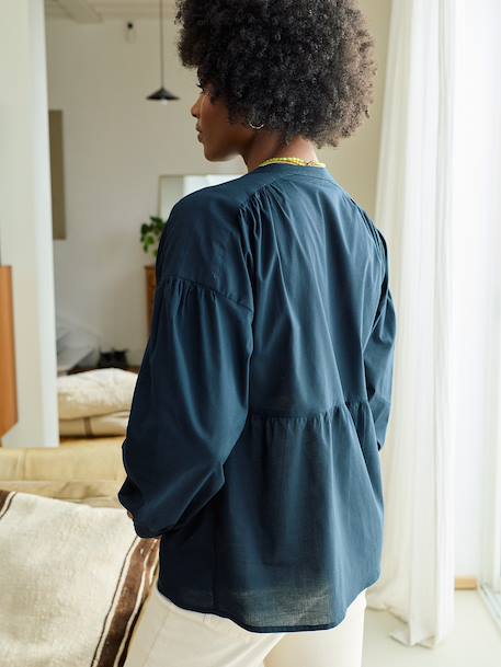 Loose-fitting nursing shirt black 