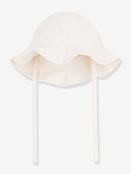 Petit Bateau poplin cape for baby girls white 