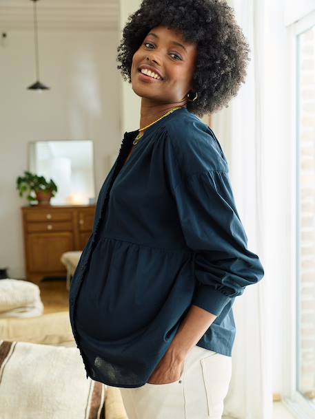 Loose-fitting nursing shirt black 
