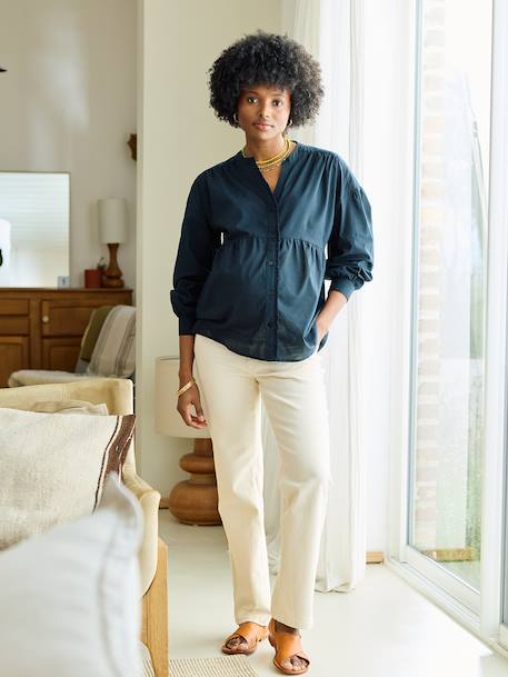 Loose-fitting nursing shirt black 