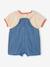 Set T-shirt dungaree for babies stone 