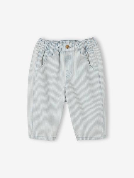 Boys' polo shirt and trouser set striped blue 
