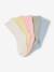 Pack of 5 Pairs of Dotted Socks for Girls dusky pink+pale pink+rose+rosy 
