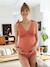 Striped Tankini for Maternity BLUE MEDIUM STRIPED+old rose 