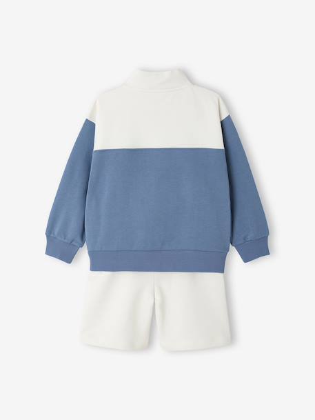 Boys' short sweatshirt set medium blue 