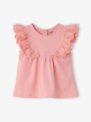 Baby-Baby Girls’ Broderie Anglaise Cotton T-Shirt 