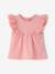 Baby Girls’ Broderie Anglaise Cotton T-Shirt ecru+rose 