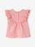 Baby Girls’ Broderie Anglaise Cotton T-Shirt ecru+rose 