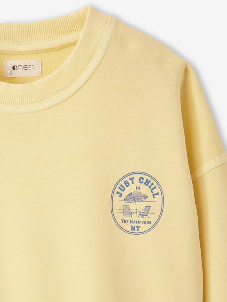 Boy's 'Just Chill' sweatshirt pale yellow 
