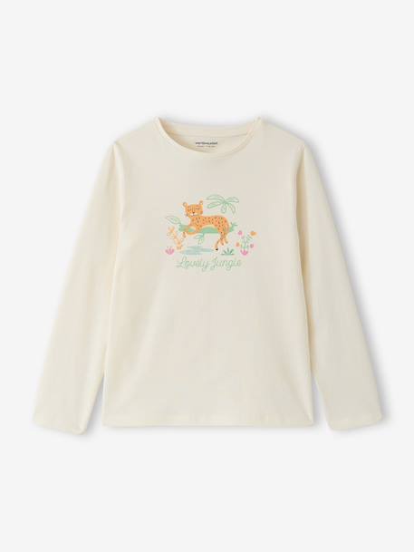 Pack of 2 girls' short-sleeved short pyjamas ecru 