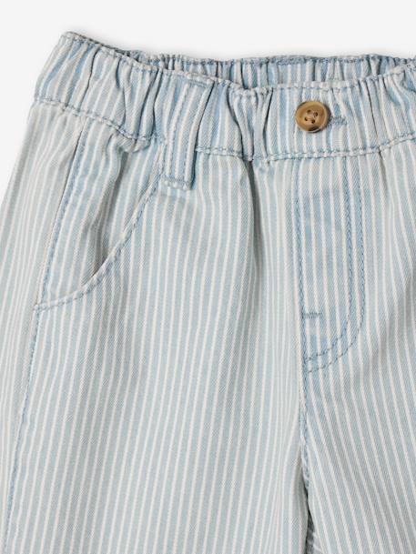 Boys' polo shirt and trouser set striped blue 