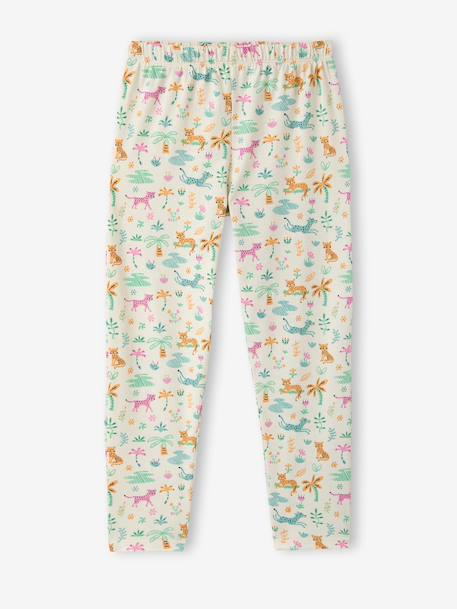 Pack of 2 girls' short-sleeved short pyjamas ecru 