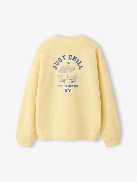 Boy's 'Just Chill' sweatshirt pale yellow 