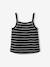 Fancy Knit Strappy Top for Girls, JONEN black+striped black 