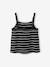 Fancy Knit Strappy Top for Girls, JONEN black+striped black 