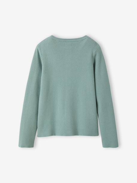 Girl's cardigan navy blue+sage green 