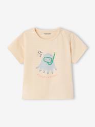Baby-T-shirts & Roll Neck T-Shirts-T-Shirts-Lobster Print T-Shirt, Press Studs on the Shoulder, for Baby Boys 
