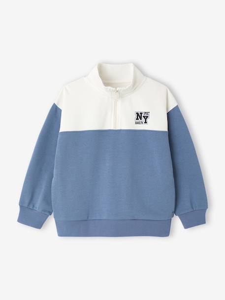 Boys' short sweatshirt set medium blue 