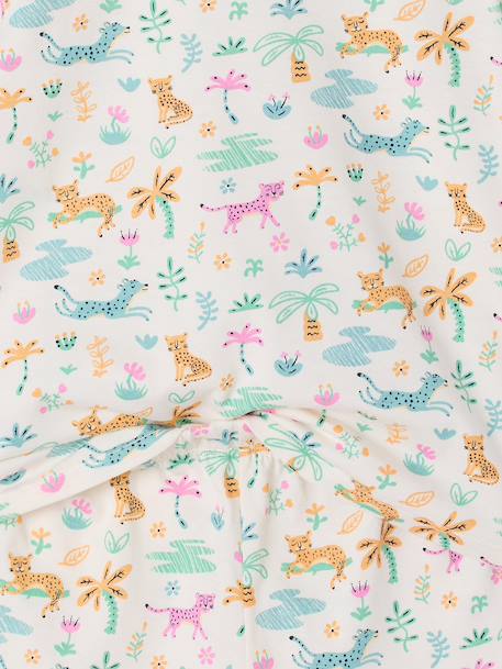 Pack of 2 girls' short-sleeved short pyjamas ecru 