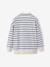 Boy's zipped high neck sweatshirt striped blue 
