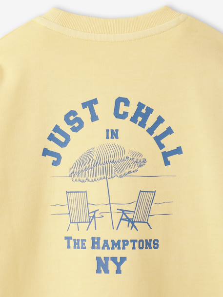 Boy's 'Just Chill' sweatshirt pale yellow 