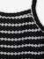 Fancy Knit Strappy Top for Girls, JONEN black+striped black 