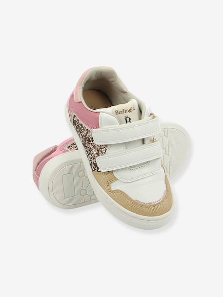 Berlingot touch-fastening trainers for nursery school rose 