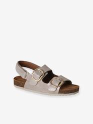 Leather buckle sandals