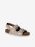 Leather buckle sandals gold 