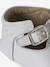Leather baby slippers gold+white 