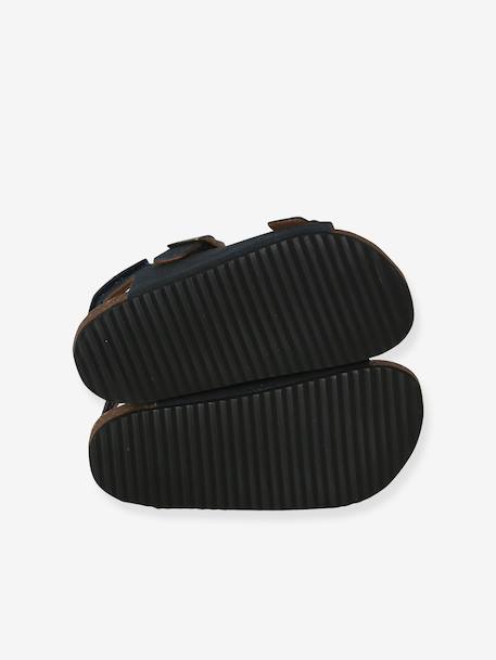 Boys' leather buckle sandals blue 