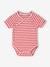 Pack of 3 organic cotton baby boy bodysuits red 