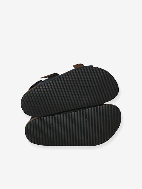 Boys' leather buckle sandals blue 