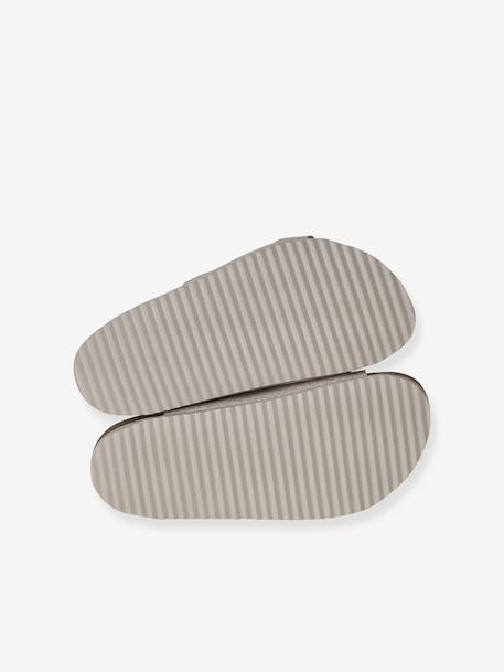 Leather buckle sandals gold 
