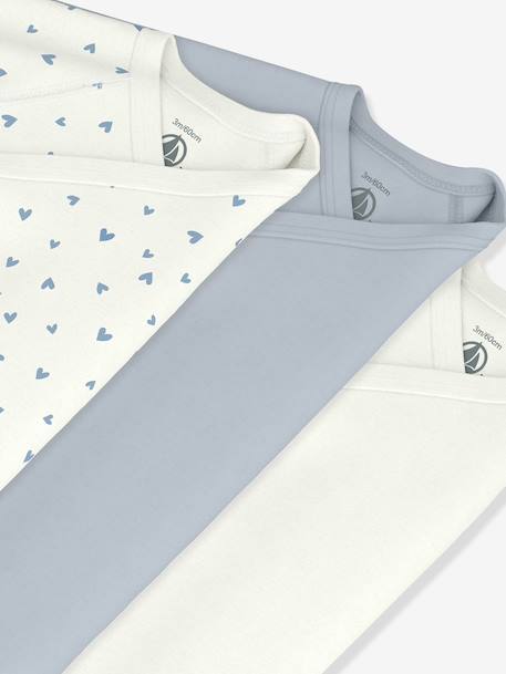Pack of 3 PETIT BATEAU wrap bodysuits white 