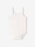 Pack of 3 girls' organic cotton bodysuit with braces ecru 
