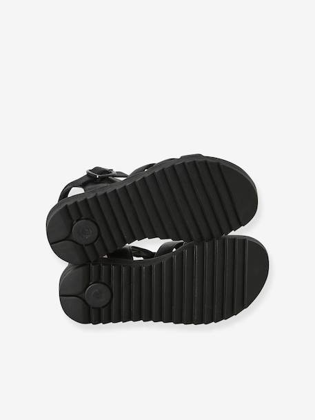 Multi-Strap Sandals, Designed for Autonomy black+gold 