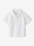 Short-sleeved customisable baby polo shirt white 