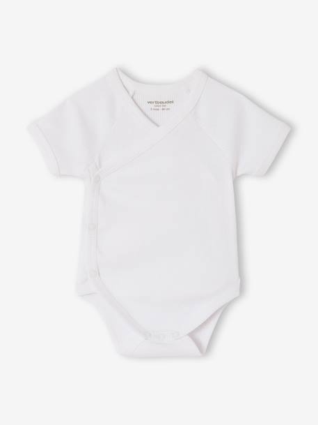 Pack of 3 organic cotton baby boy bodysuits red 