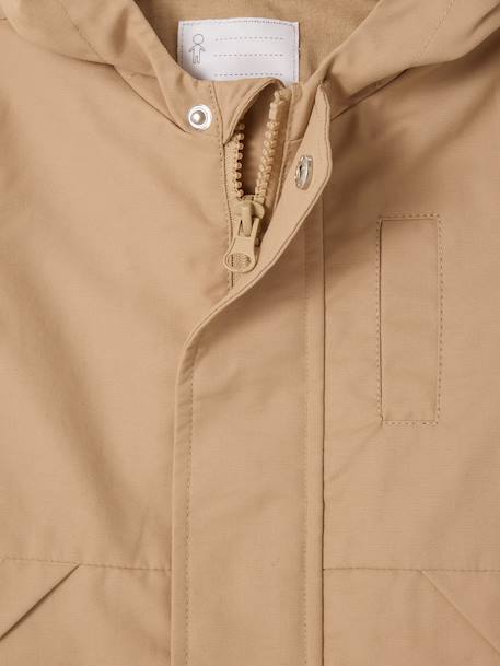 Parka with hood for babies pecan nut 