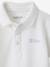 Short-sleeved customisable baby polo shirt white 
