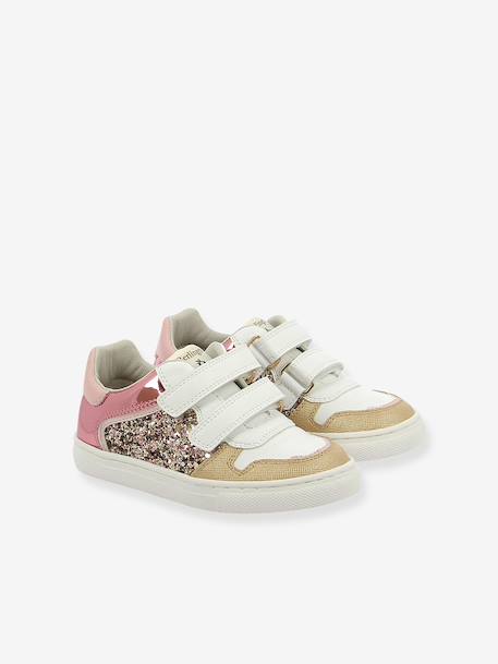 Berlingot touch-fastening trainers for nursery school rose 