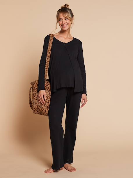 Nursing clothes 3-piece set black 