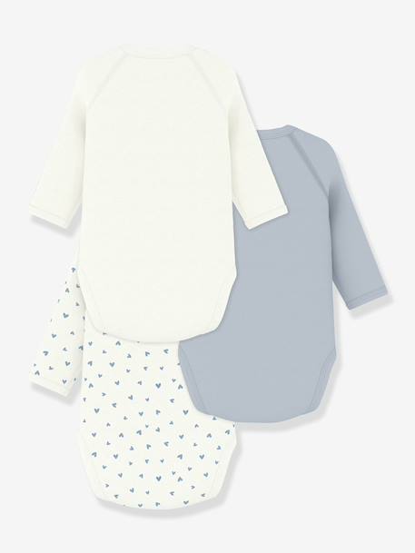 Pack of 3 PETIT BATEAU wrap bodysuits white 